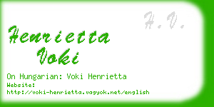 henrietta voki business card